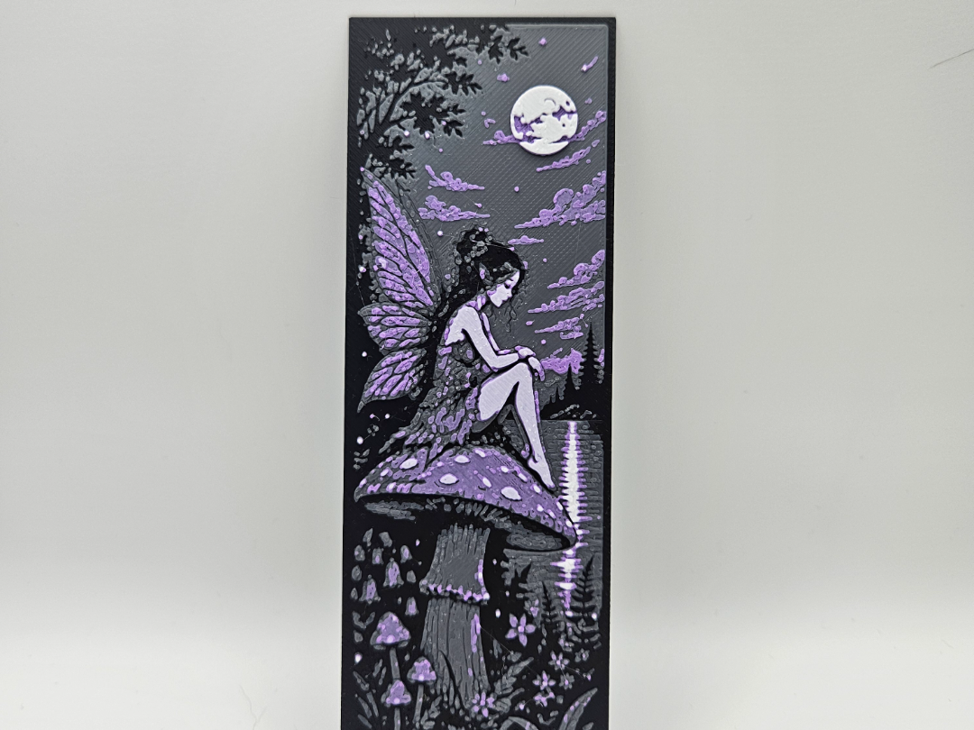 Fairy on a mushroom bookmark