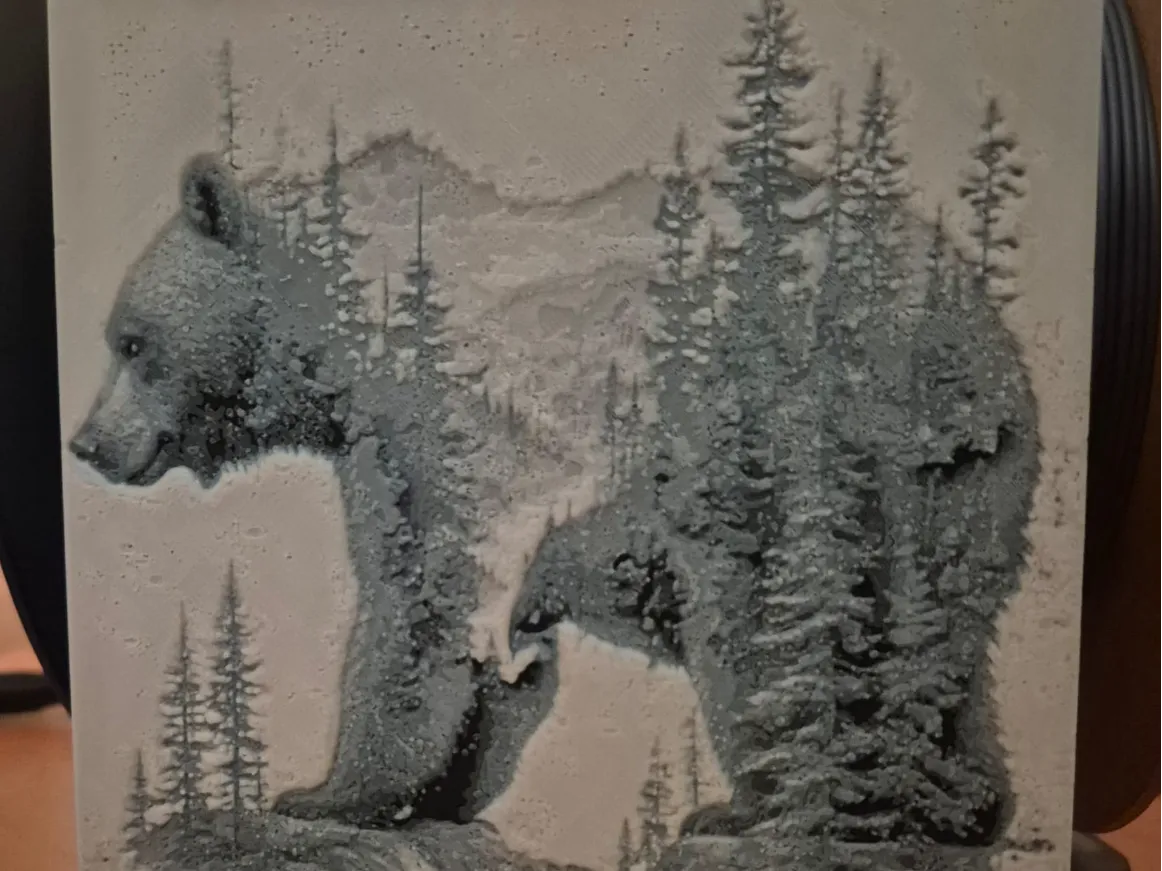 bear double exposure hueforge