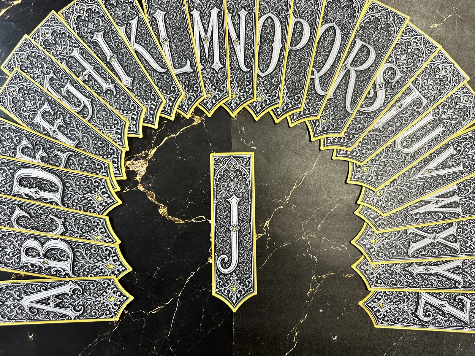 Gothic Letter J Bookmark - HueForge Alphabet