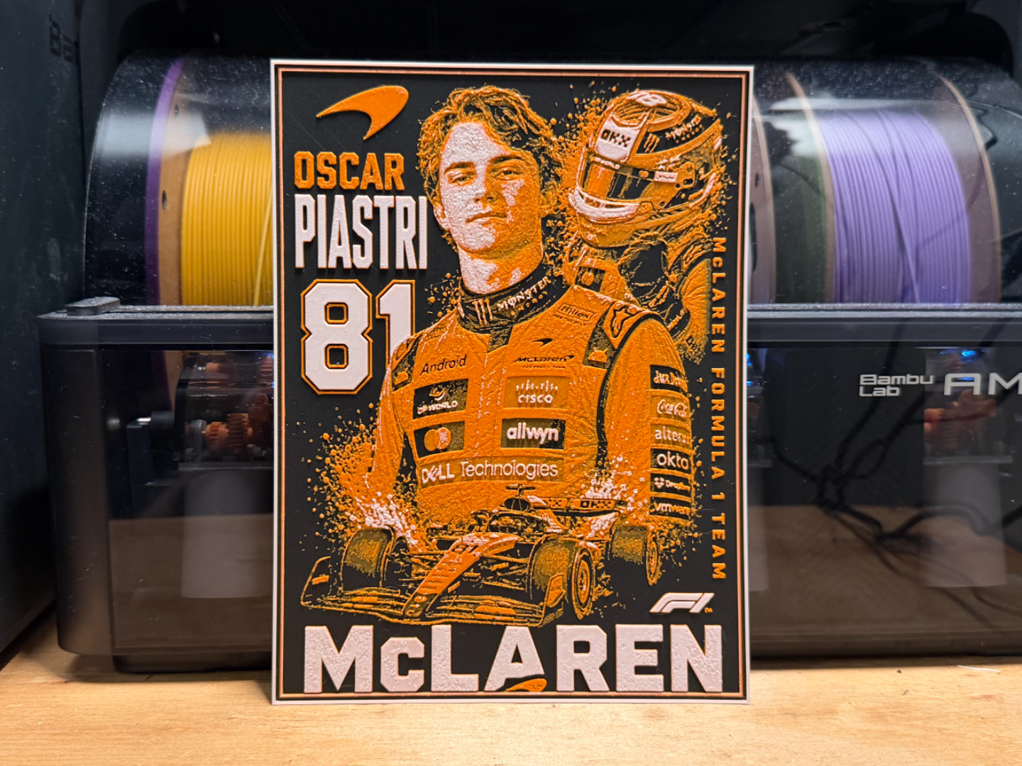 Oscar Piastri Poster HueForge