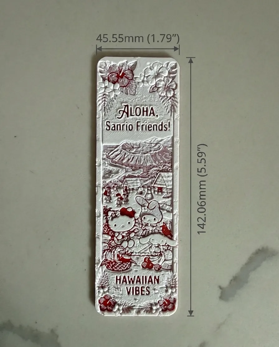 Hawaiian Sanrio Friends Bookmark