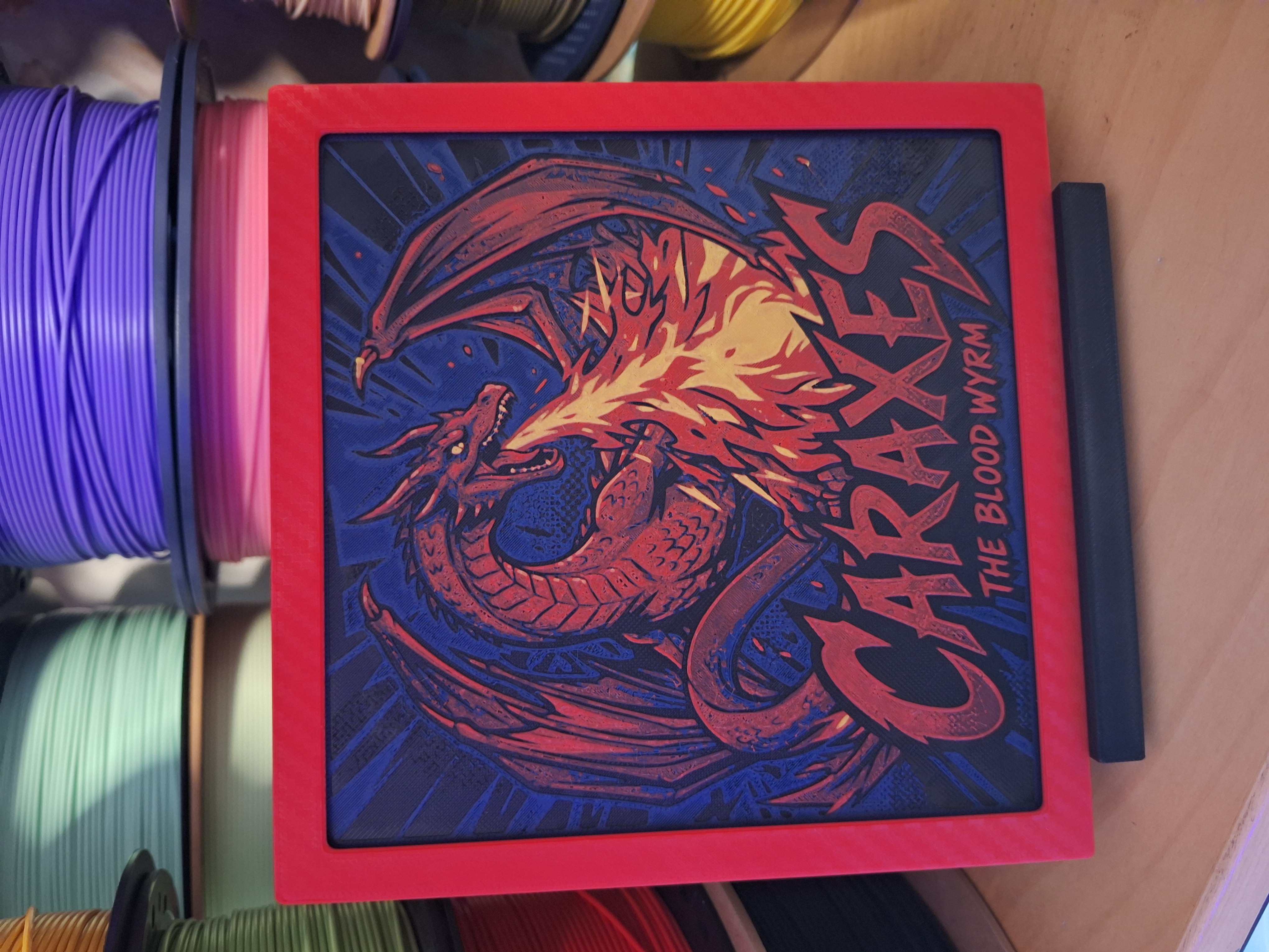 Caraxes the Blood Wyrm - Hueforge Wall Art