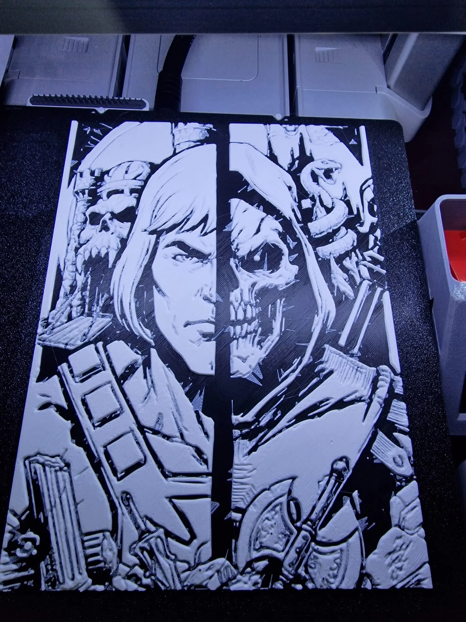 Split-Face HueForge Art Print