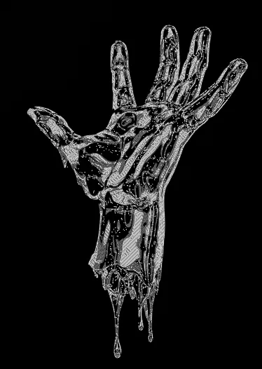 Melting Hand Hue Forge model