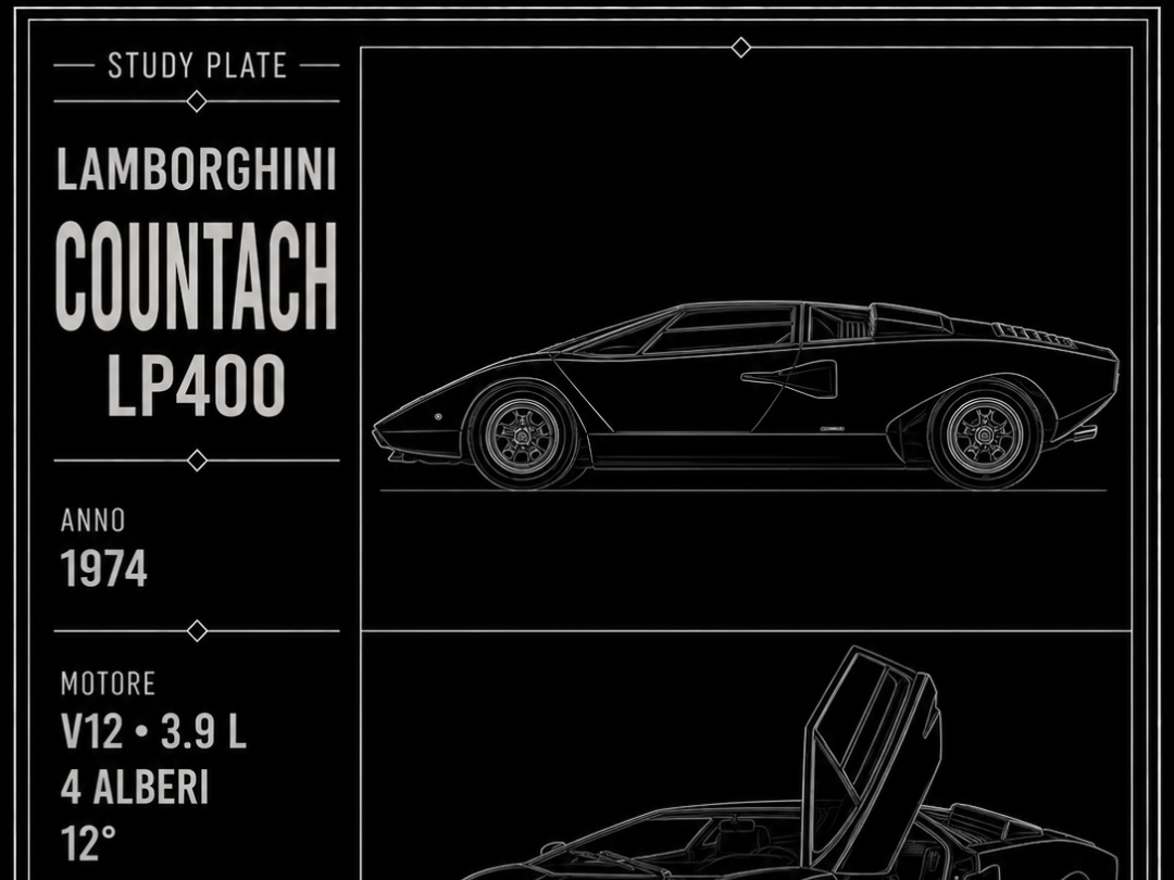 Lamborghini Countach LP400-study plate desing auto