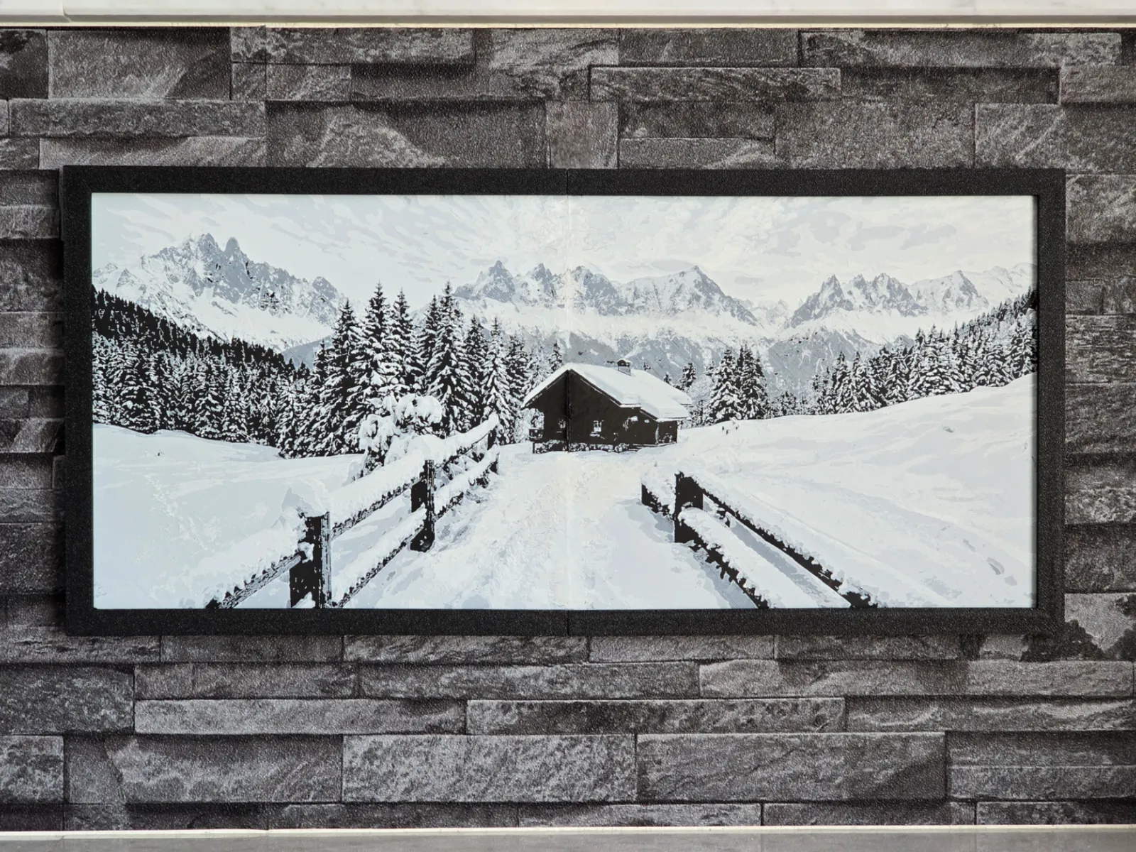 Hueforge Panorama Mountain snow
