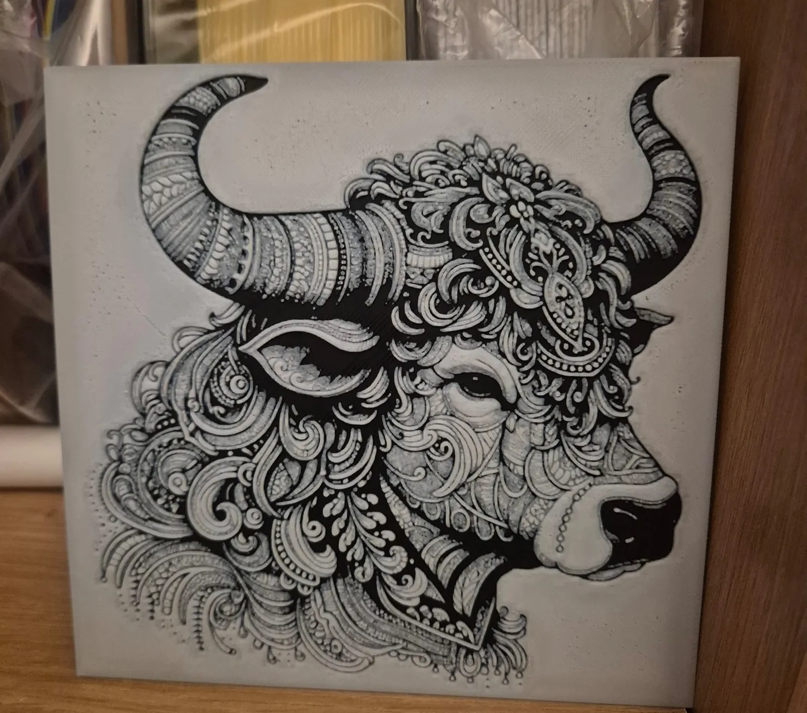 Highland cow paisley hueforge