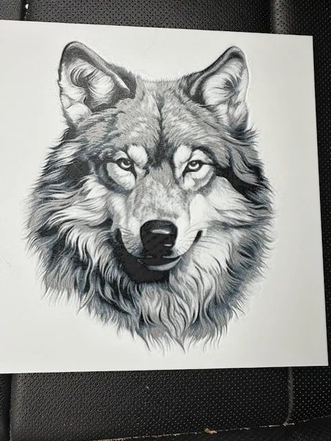 Wolf 4 color hueforge