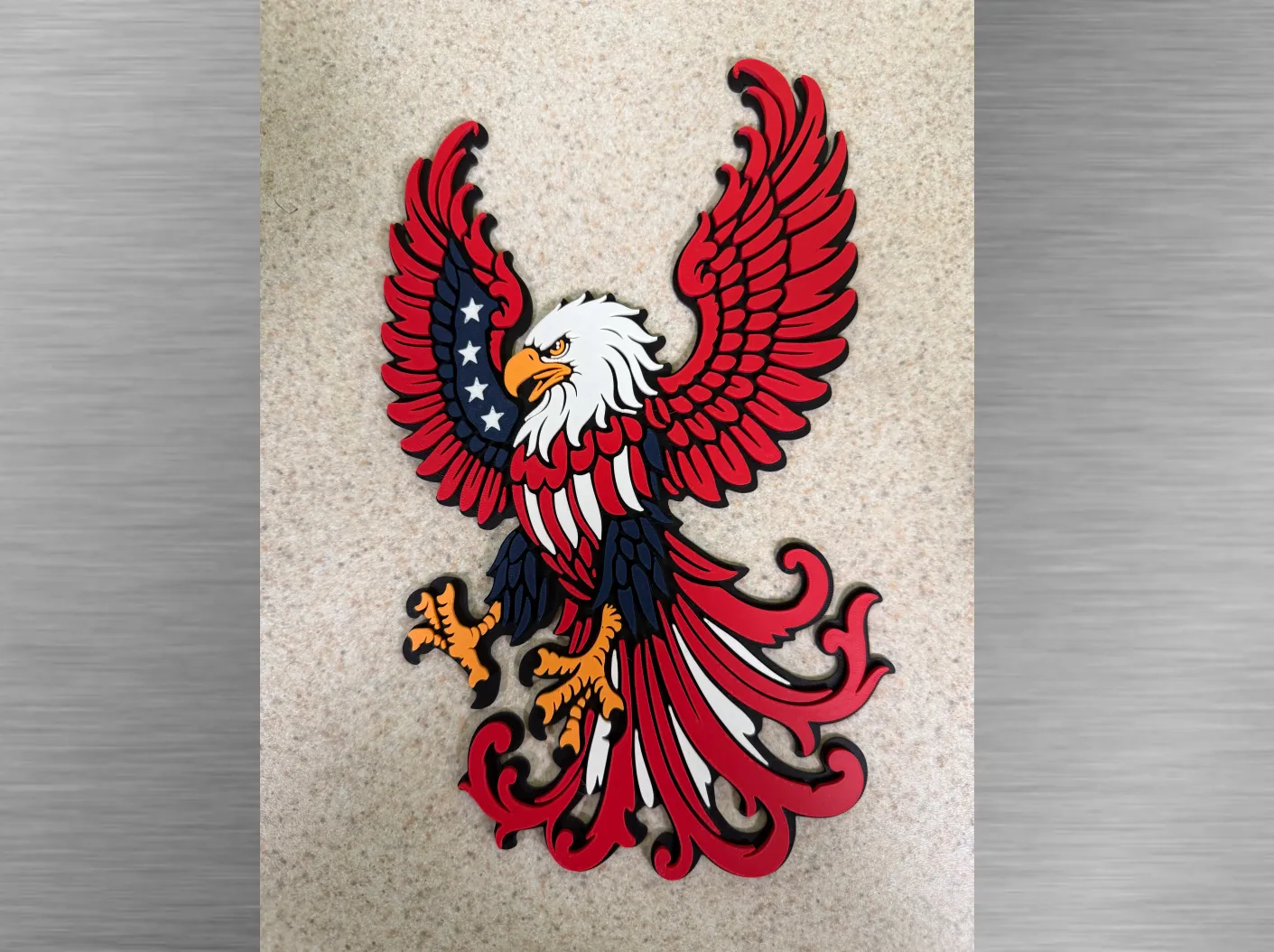 Patriotic-Ornate Freedom Eagle Wall plaque