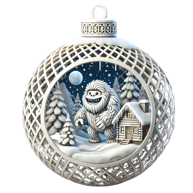 Christmas Yeti Bauble/Ornament