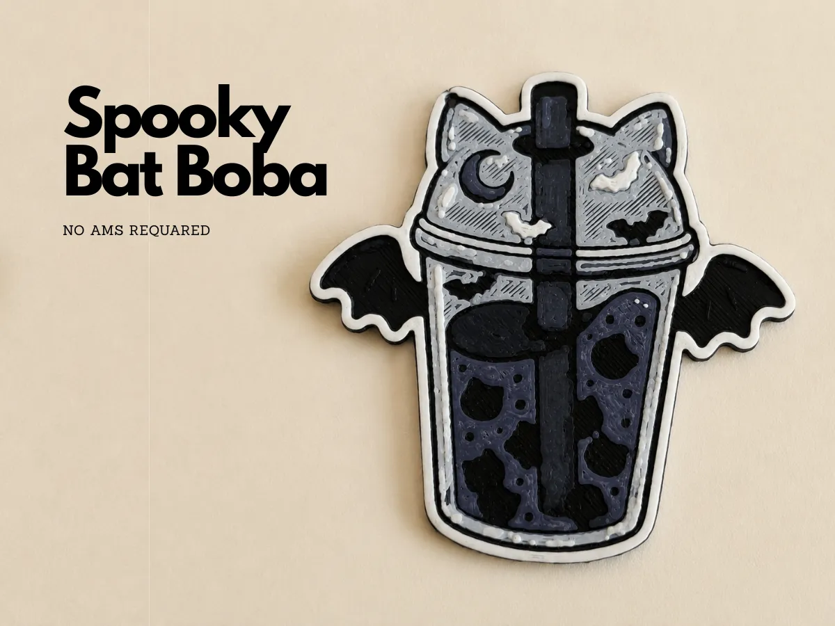 Spooky Bat Cup charm