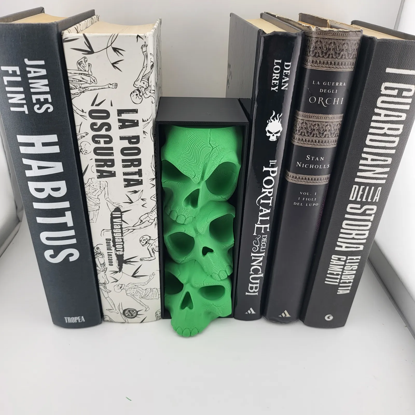 Skull Book Nook Skeleton Bookshelf Insert Book