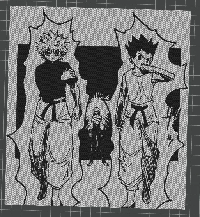 Gon & Killua - 3D Manga Panel Relief