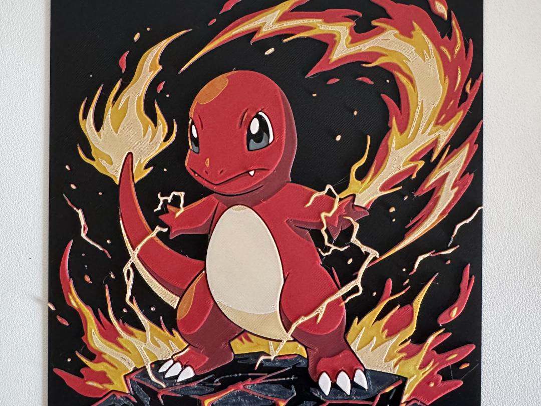 Glumanda Charmander Hueforge Pokemon 180mmx200mm