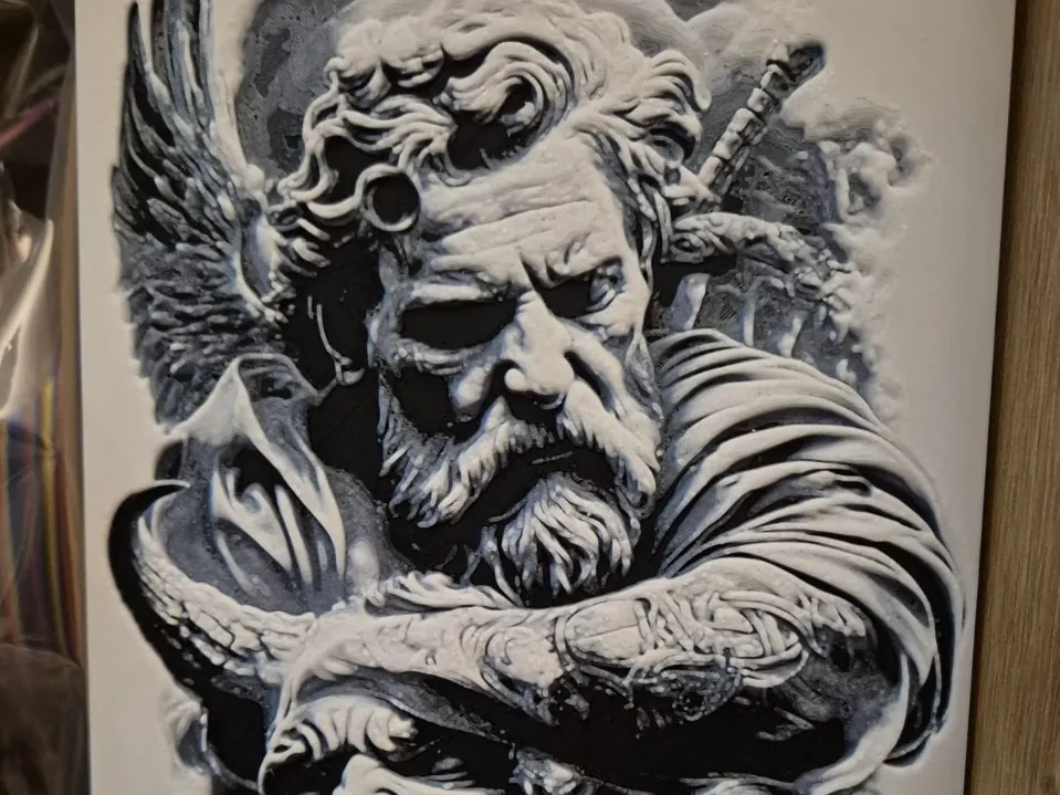 God vs Satan hueforge
