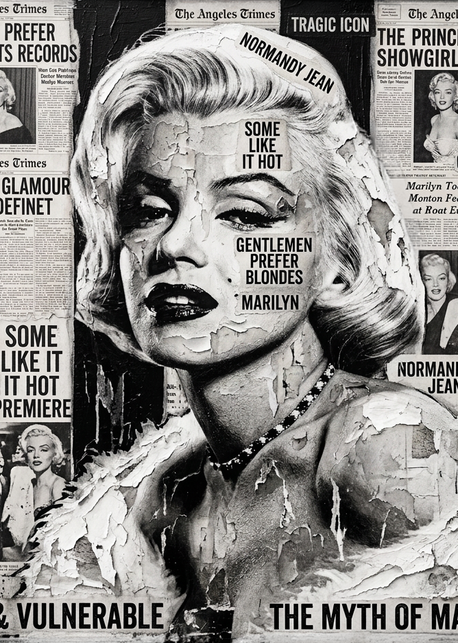 Marilyn im Zeitungsstil