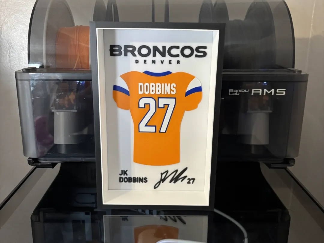 JK Dobbins Shadow box