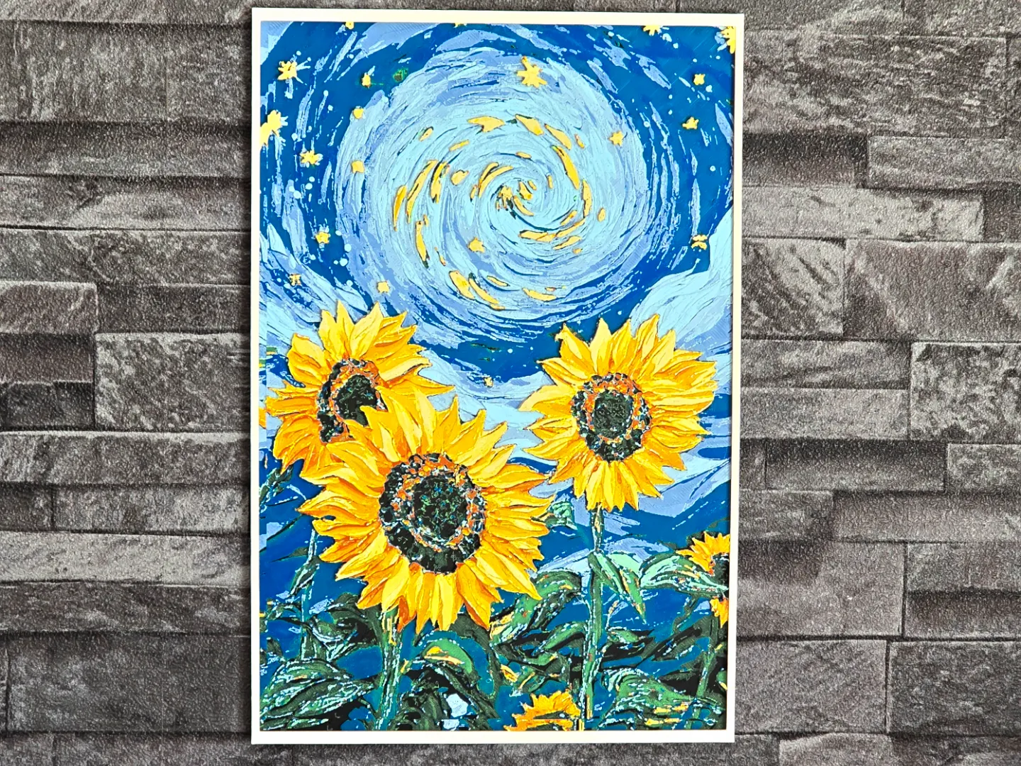 Hueforge sunflower style Van Gogh
