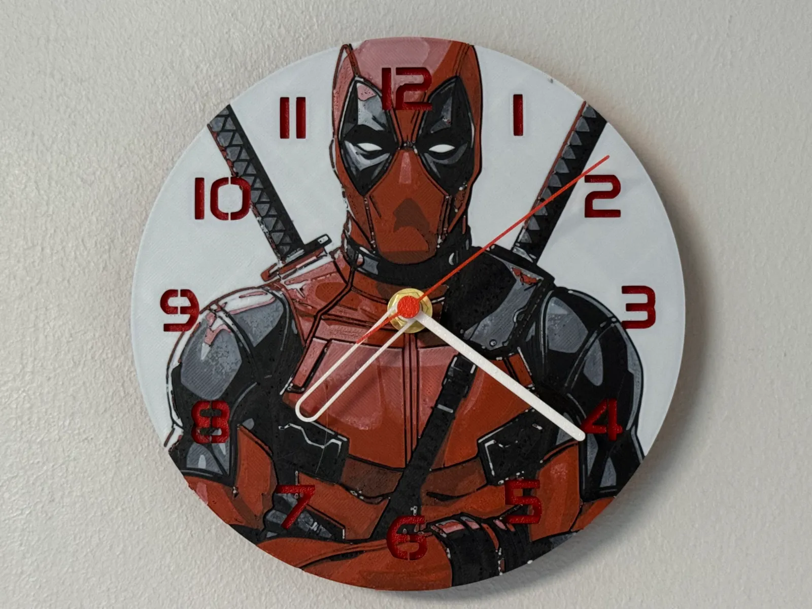 Wall / Desk Clock Marvel Dead Pool +HueForge