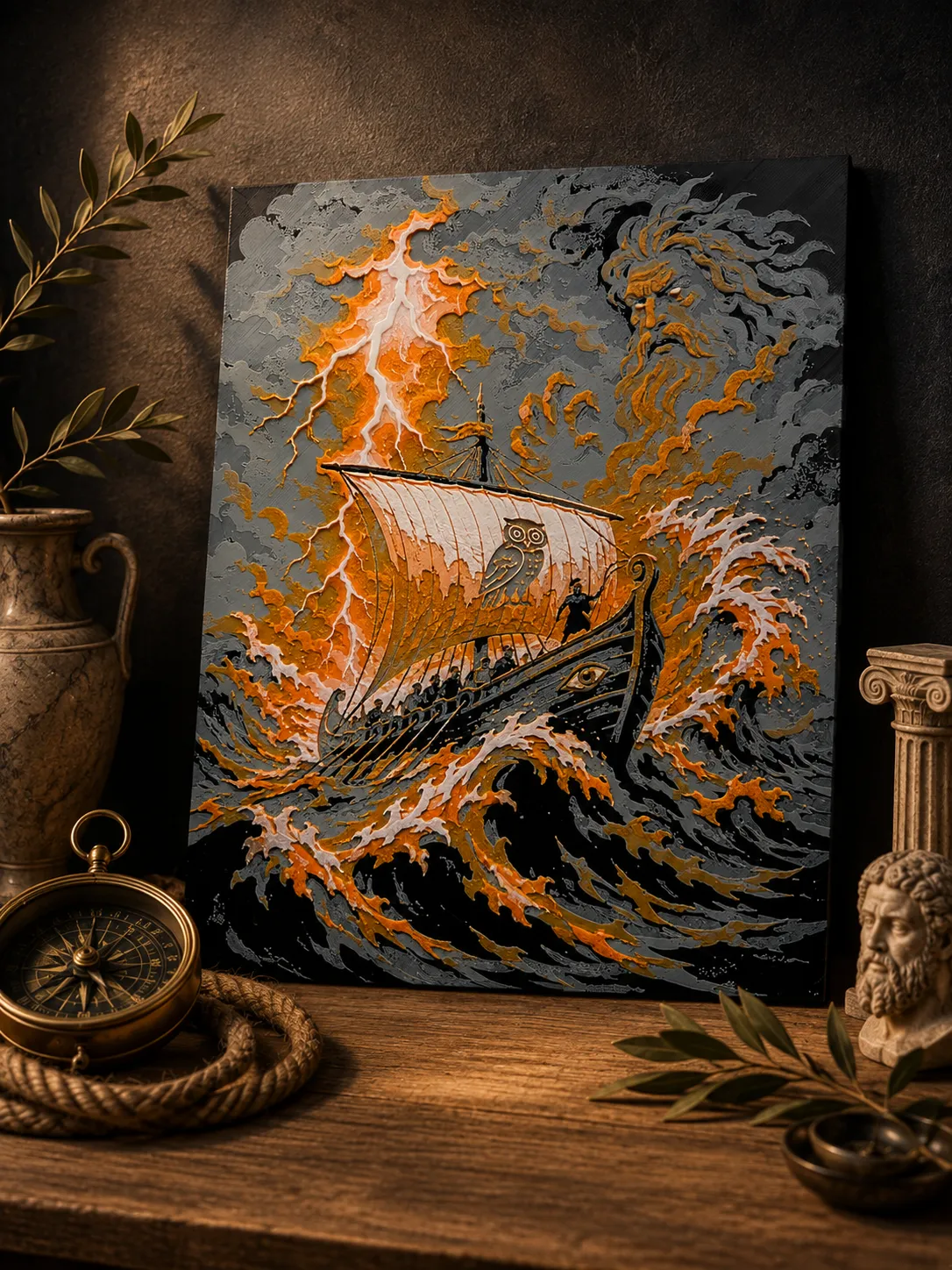 Storm of the Odyssey | Epic Greek Ship Hueforge