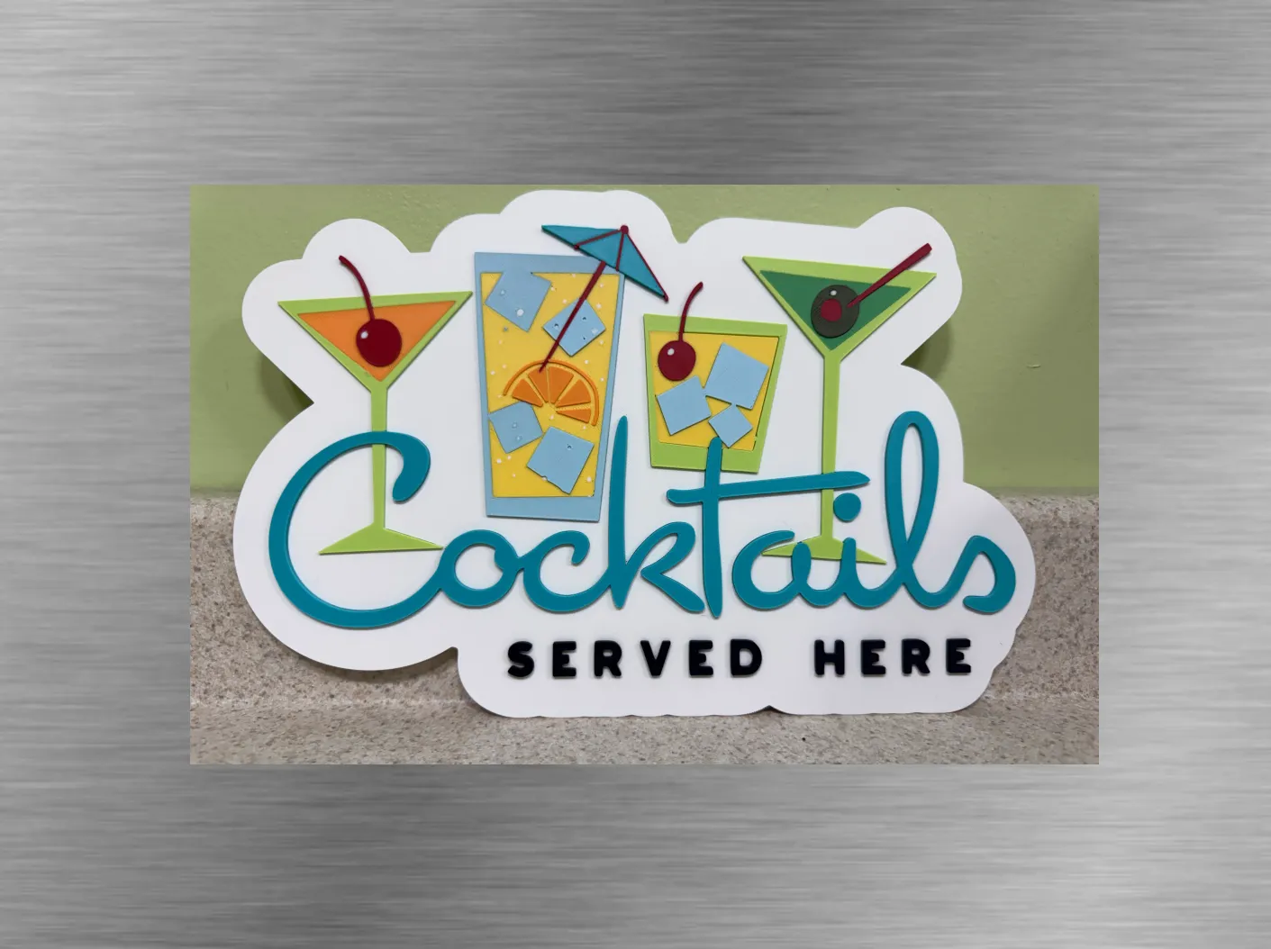 Tiki Art-Cocktails Served Here- Sign