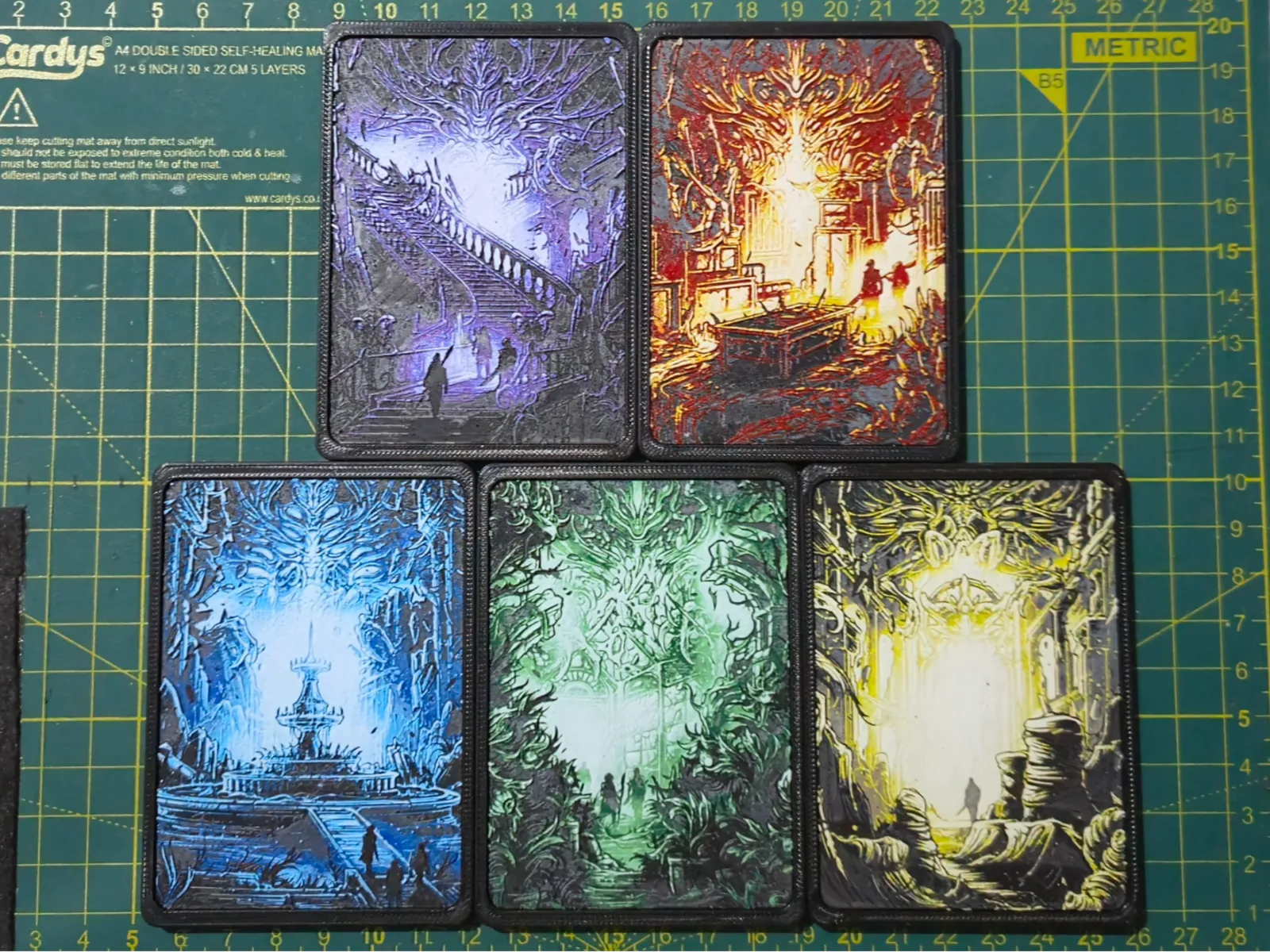 MTG Commander Deck Box inlay Duskmourn Lands