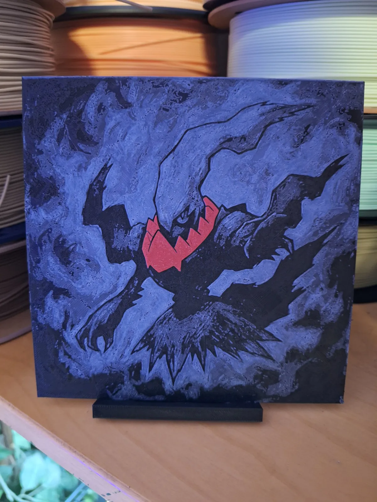 Darkrai 3 Colour - Hueforge Wall Art