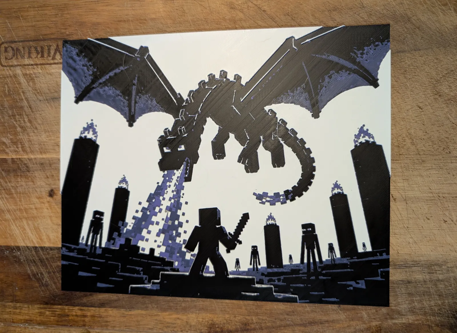 Minecraft Enderdragon Battle Scene Hueforge