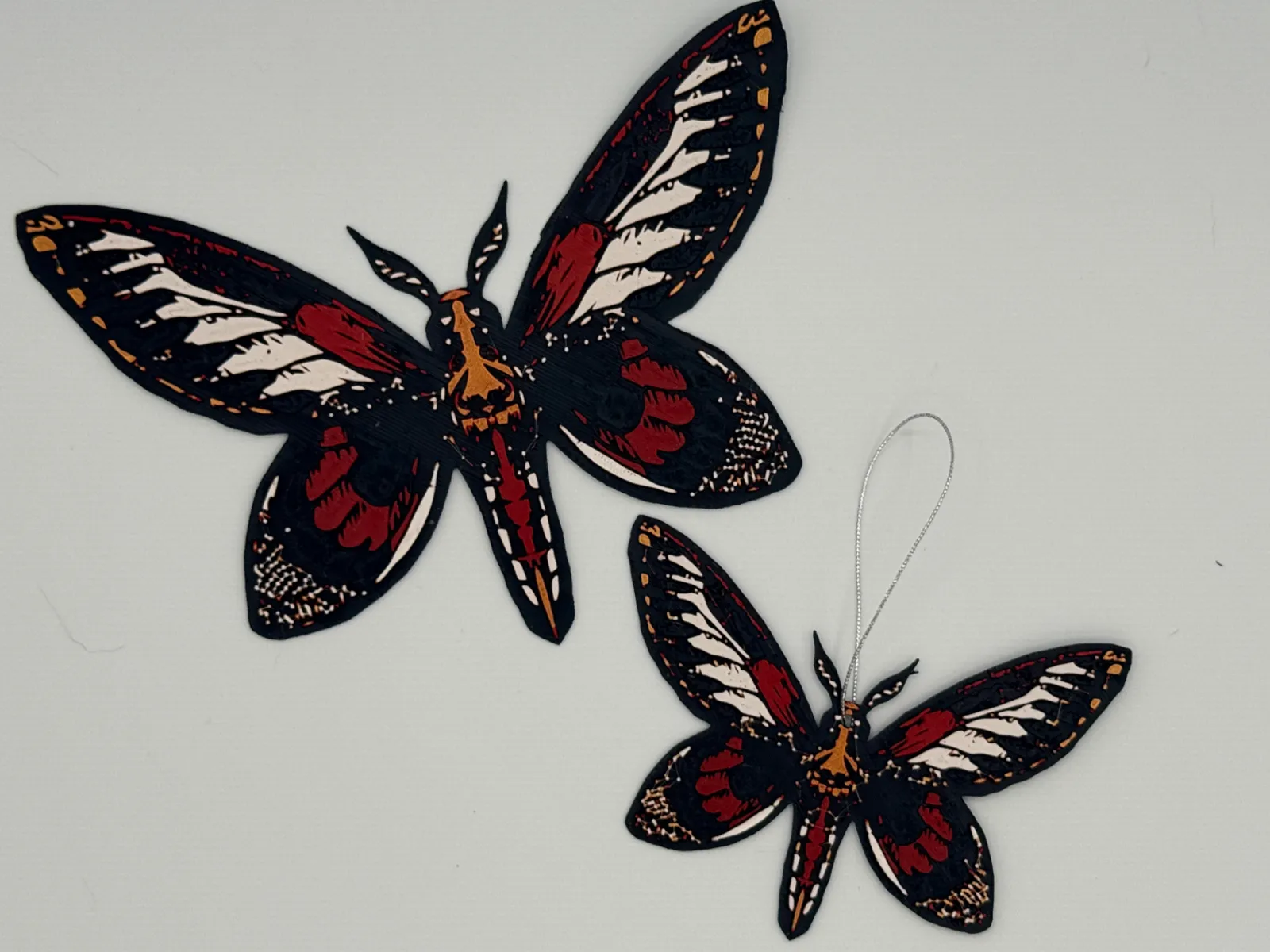 Moth Wall Art and Ornament (Hueforge)
