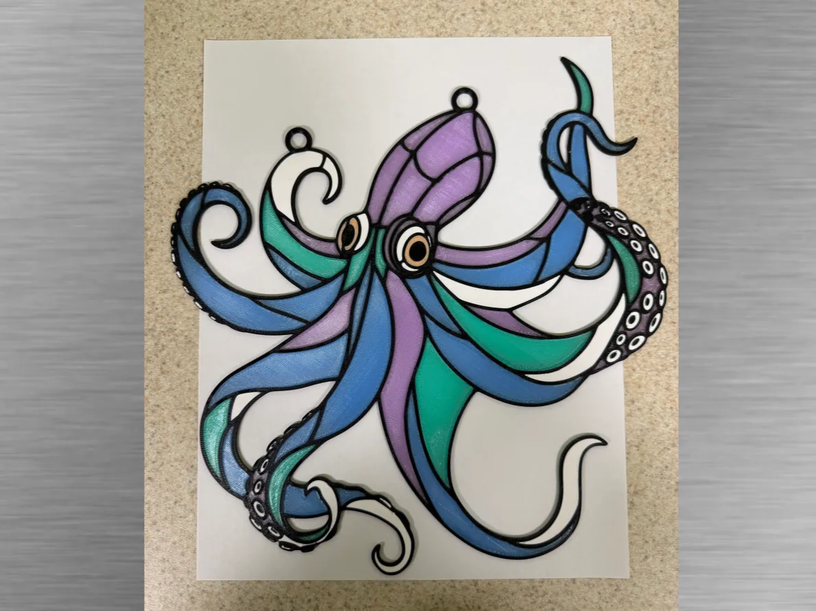 Multi-color Octopus Suncatcher