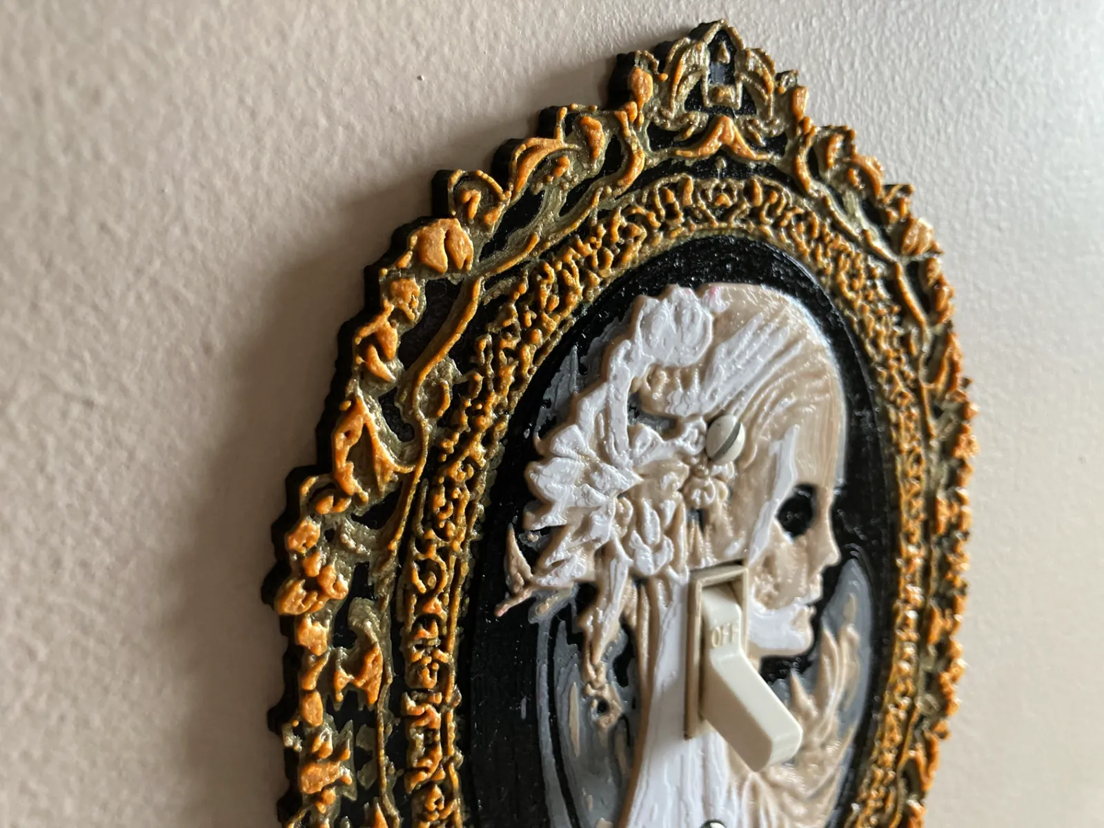 Gothic Victorian Style Skeletal Cameo - HueForge