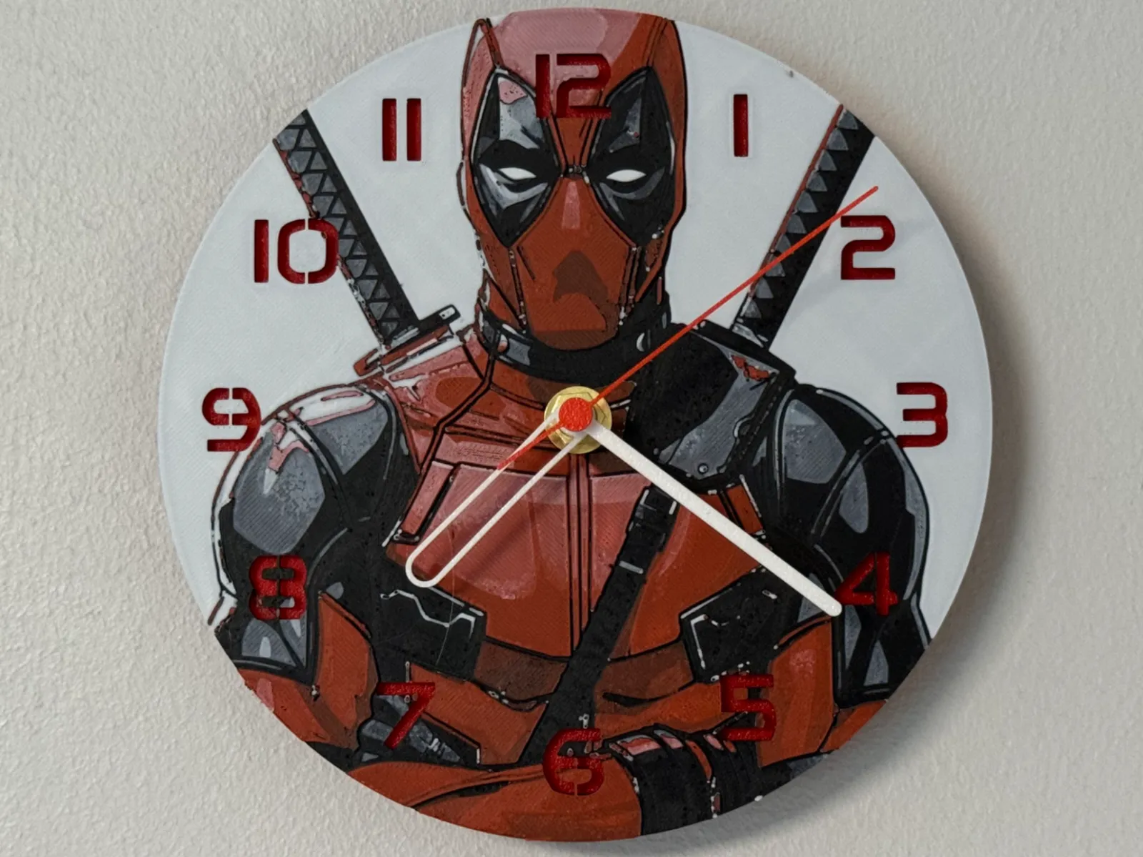 Wall / Desk Clock Marvel Dead Pool +HueForge