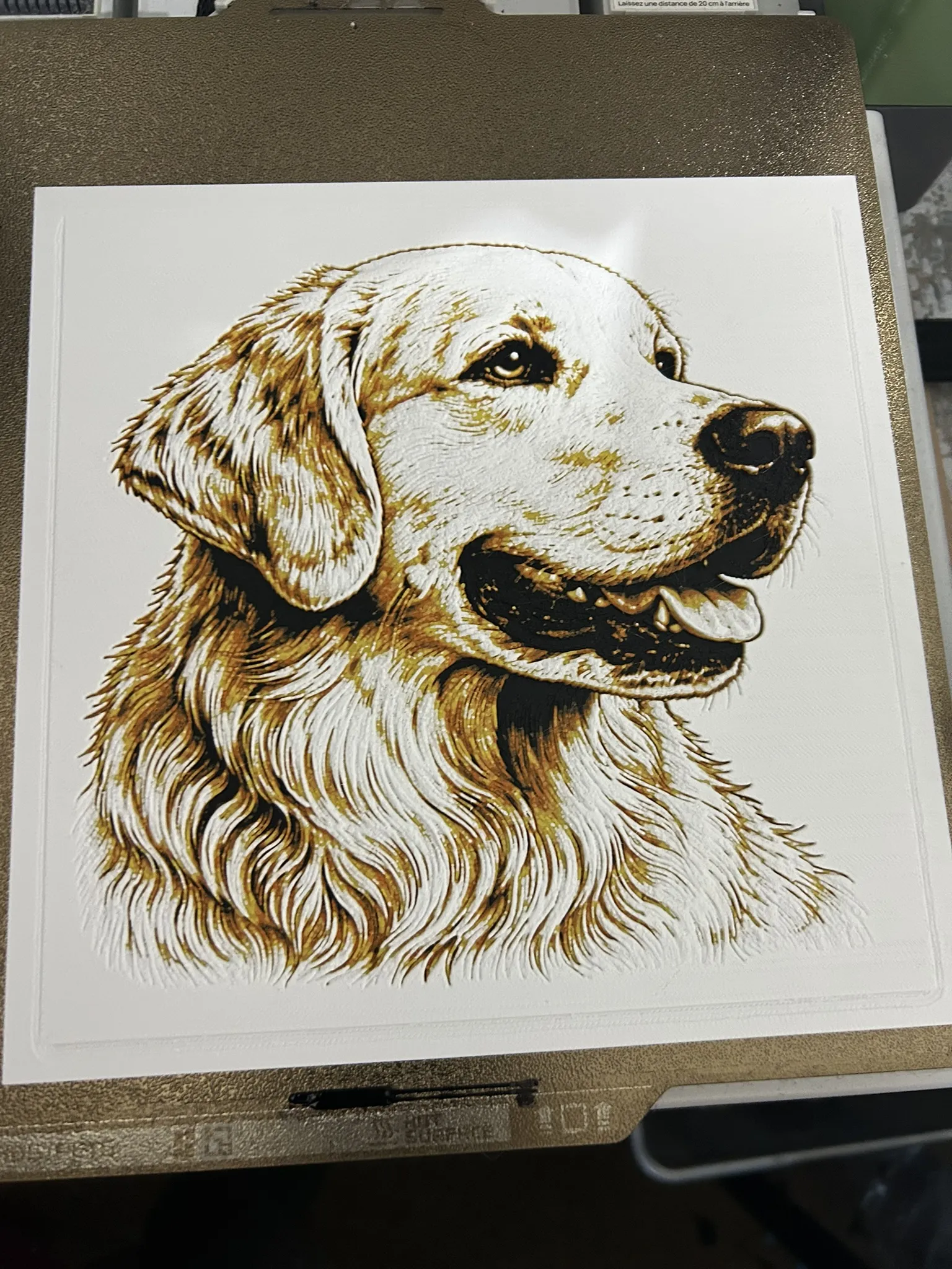 Hueforge Picture of Golden Retriever Dog
