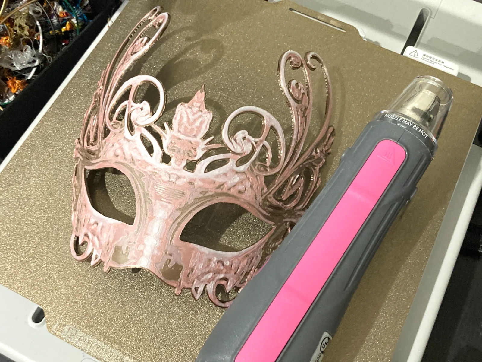 Filigree Masquerade Mask - Hueforge - prints flat