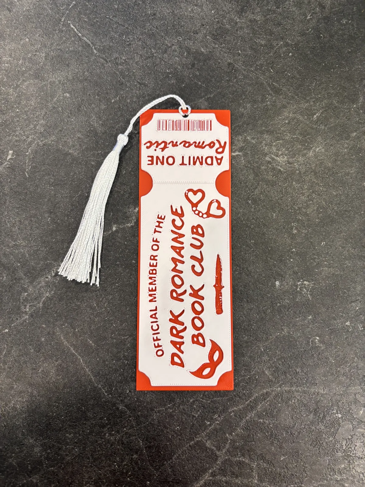 Dark Romance Club Ticket Bookmark Hueforge