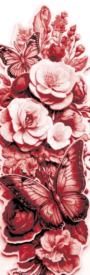 Butterflies among the Roses and other Flowers - Set of 3 Bookmarks