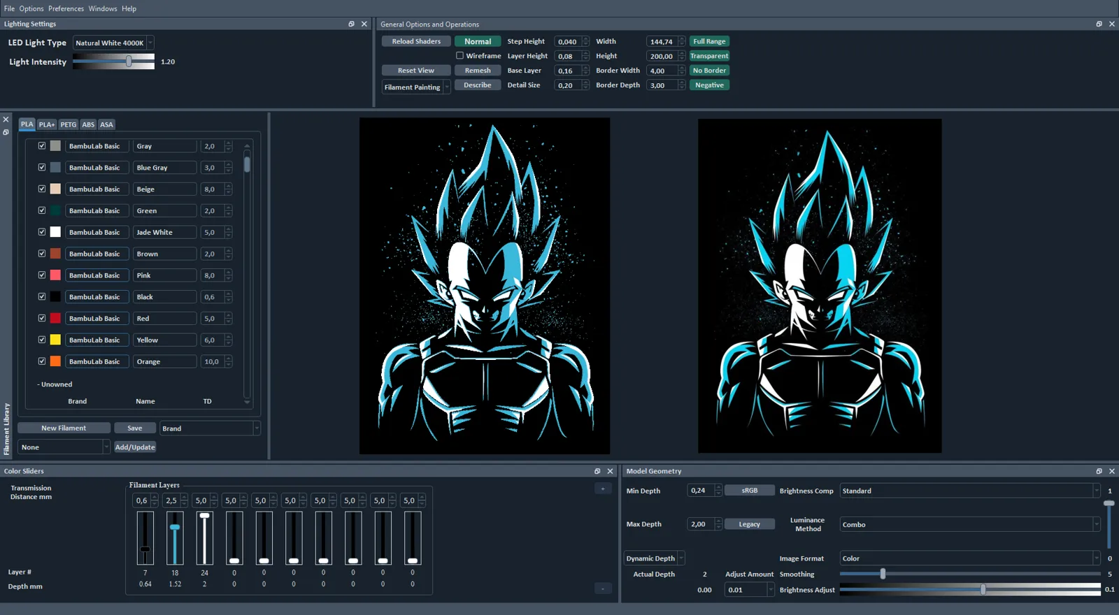 Vegeta dragon ball (Hue Forge)