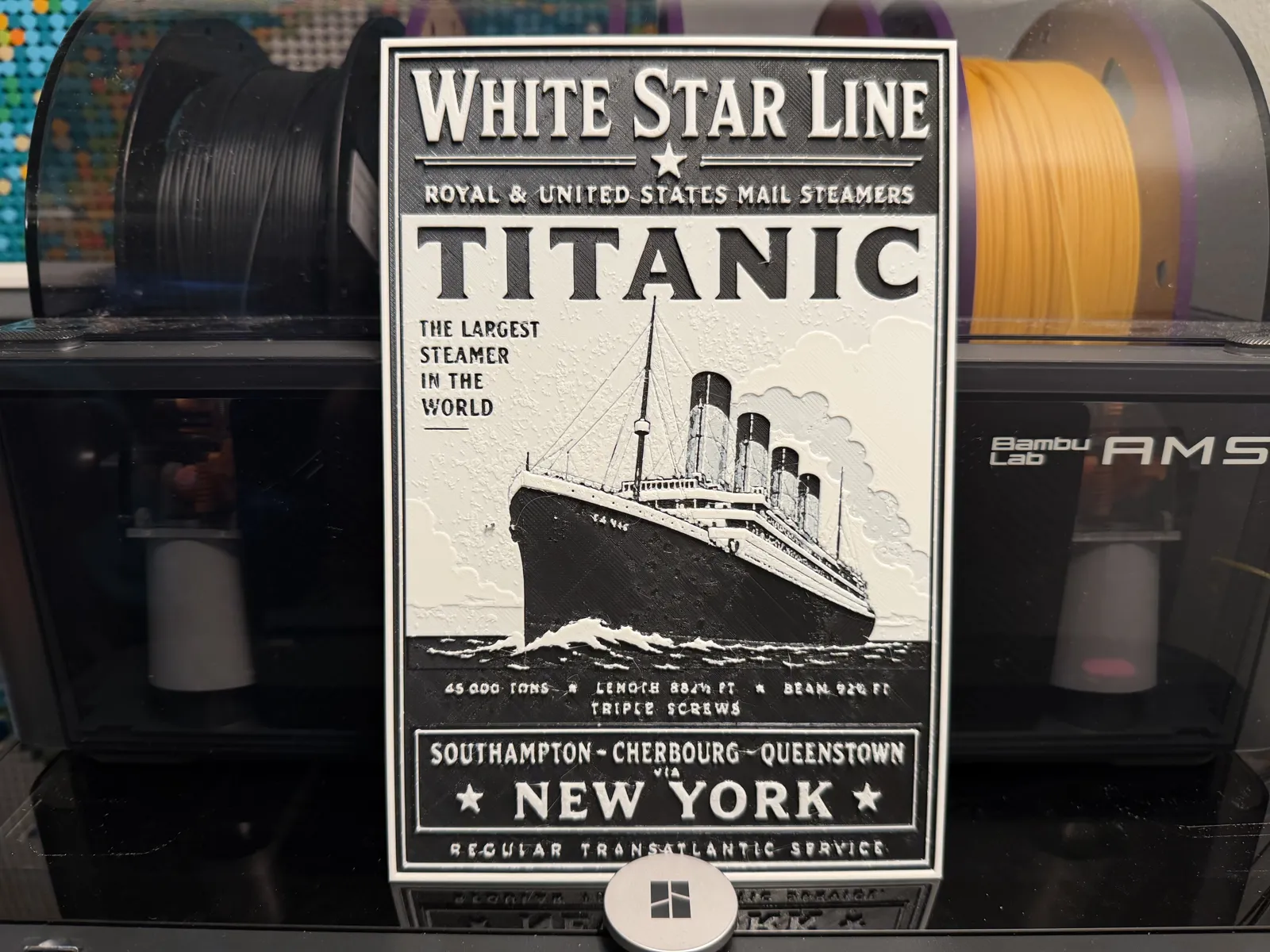 Titanic White Star Line HueForge Poster