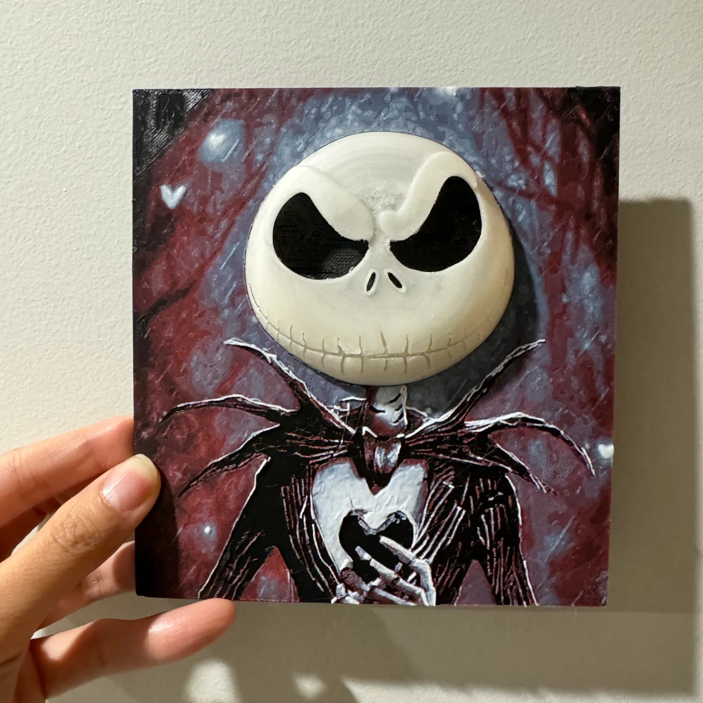 Jack Skellington Pop Out Print - Print in Place Hueforge Hybrid