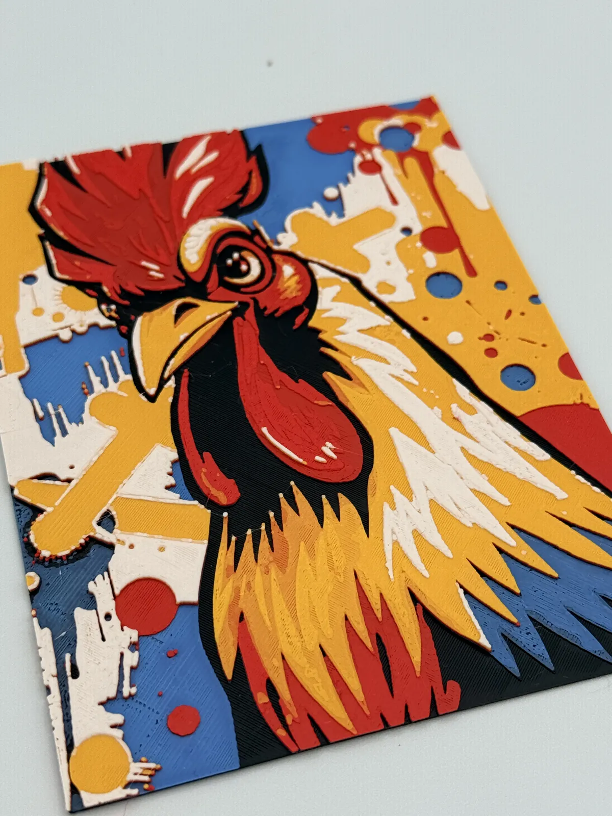 Pop Art Rooster Hueforge