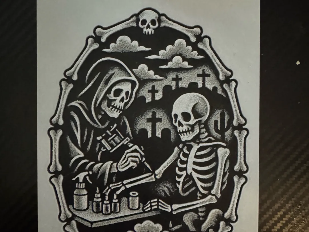 Skeleton Tattoo HueForge