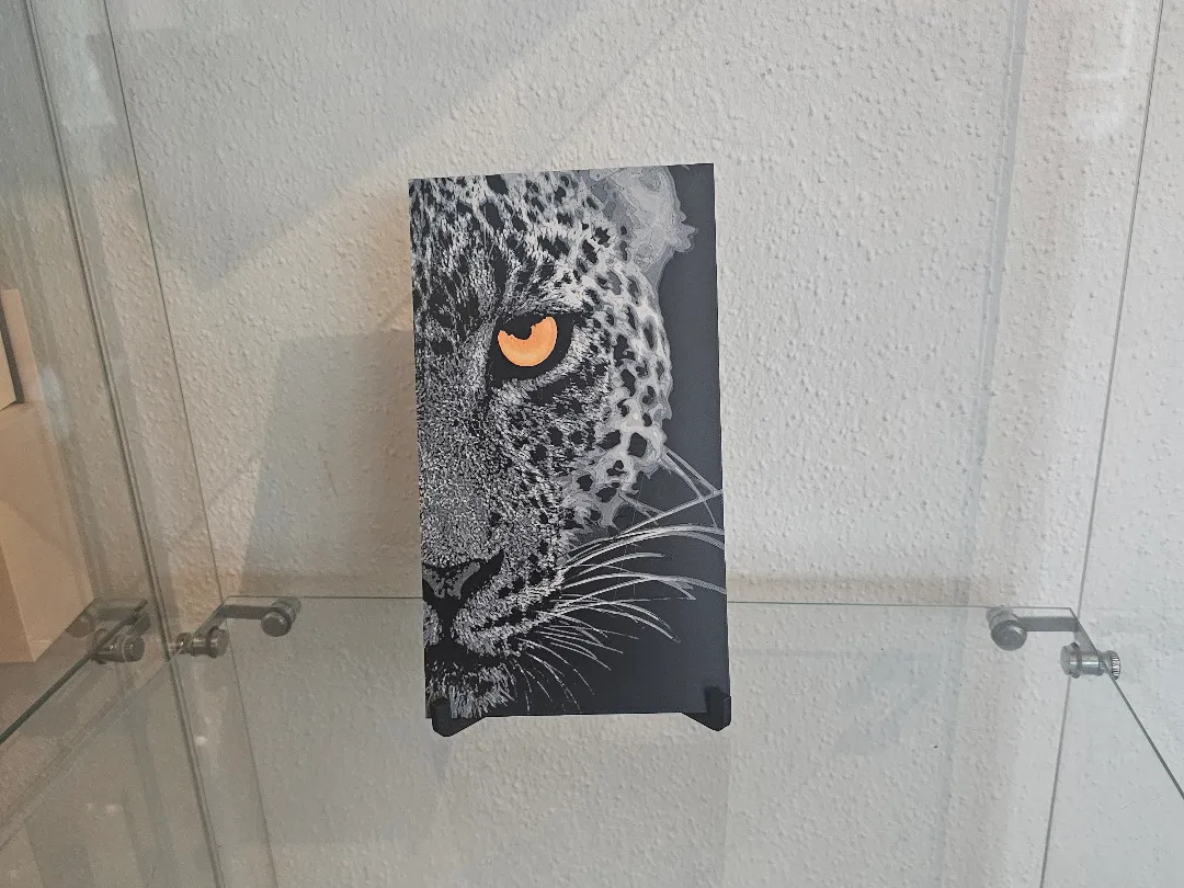 Leopard leuchtende Augen Tier Hueforge