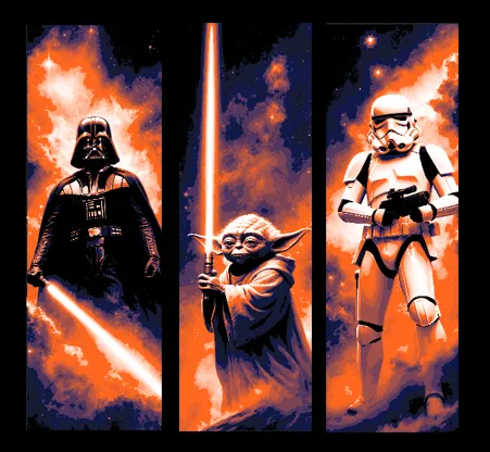 Fan art set of 3 Bookmarks from Star Wars - Classic Trilogy