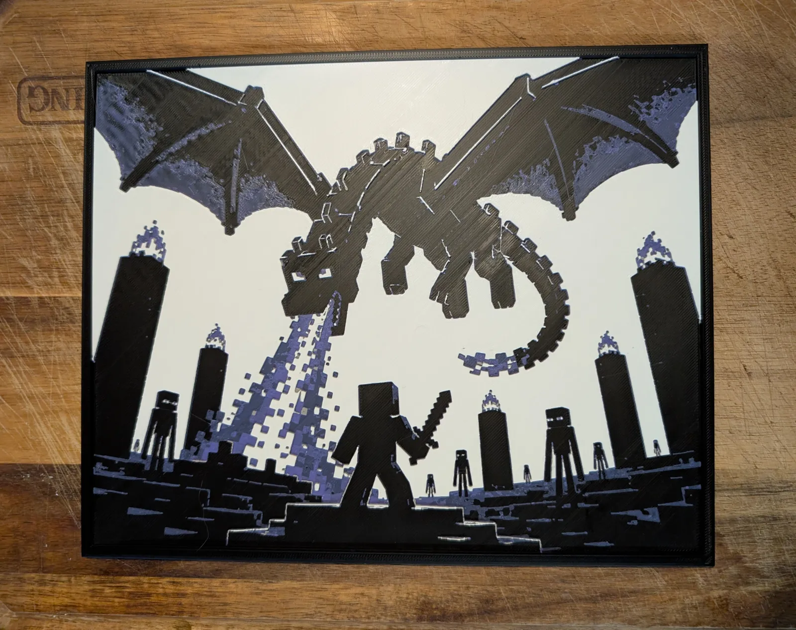 Minecraft Enderdragon Battle Scene Hueforge