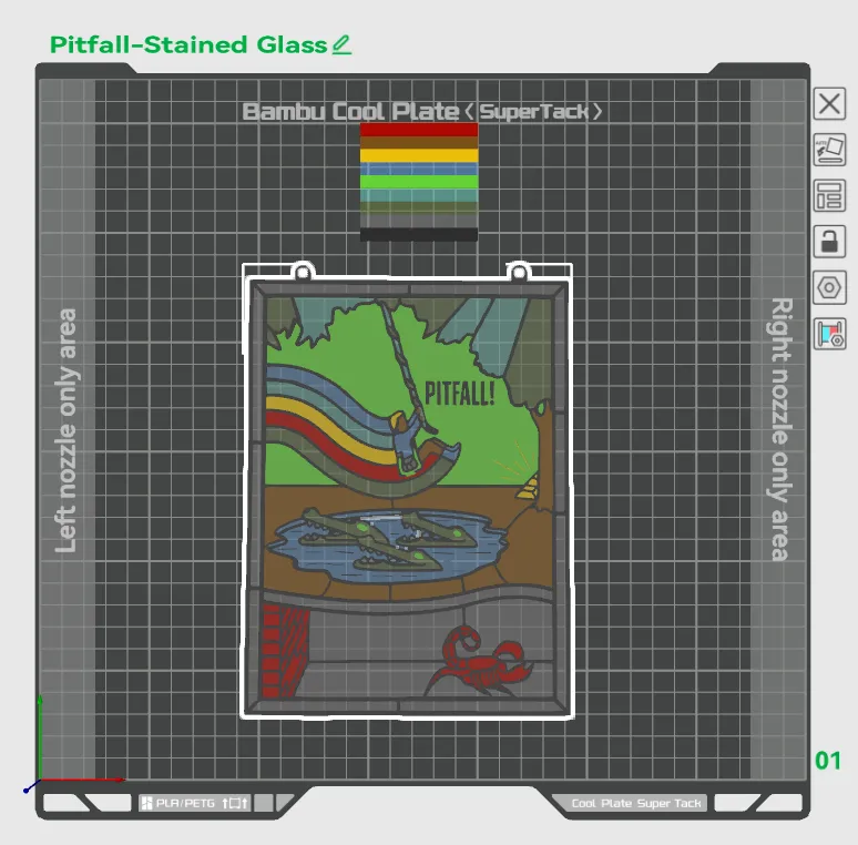 Pitfall Scene -Suncatcher