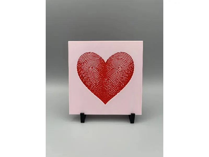 Fingerprint Heart HueForge Print