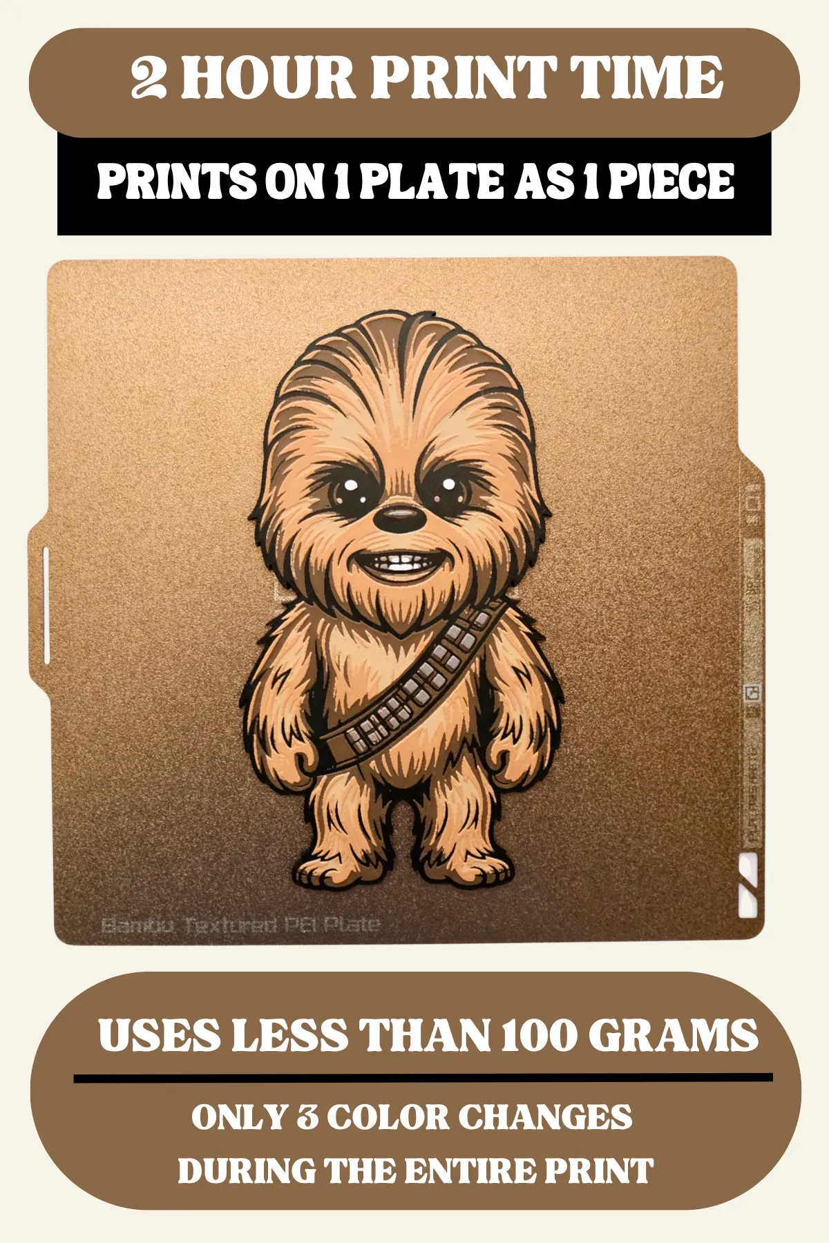 Chewbacca Cartoon Star Wars Hueforge