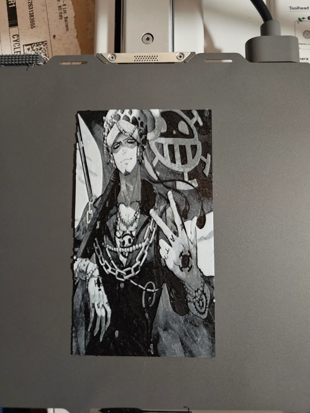 Trafalgar D. Water Law - One Piece Hue Forge B&W