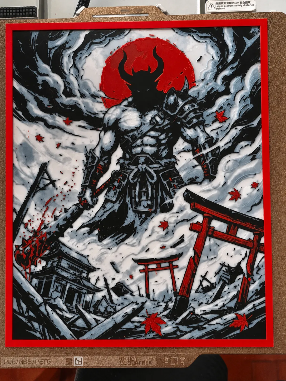 Demon Samurai – HueForge Wall Art