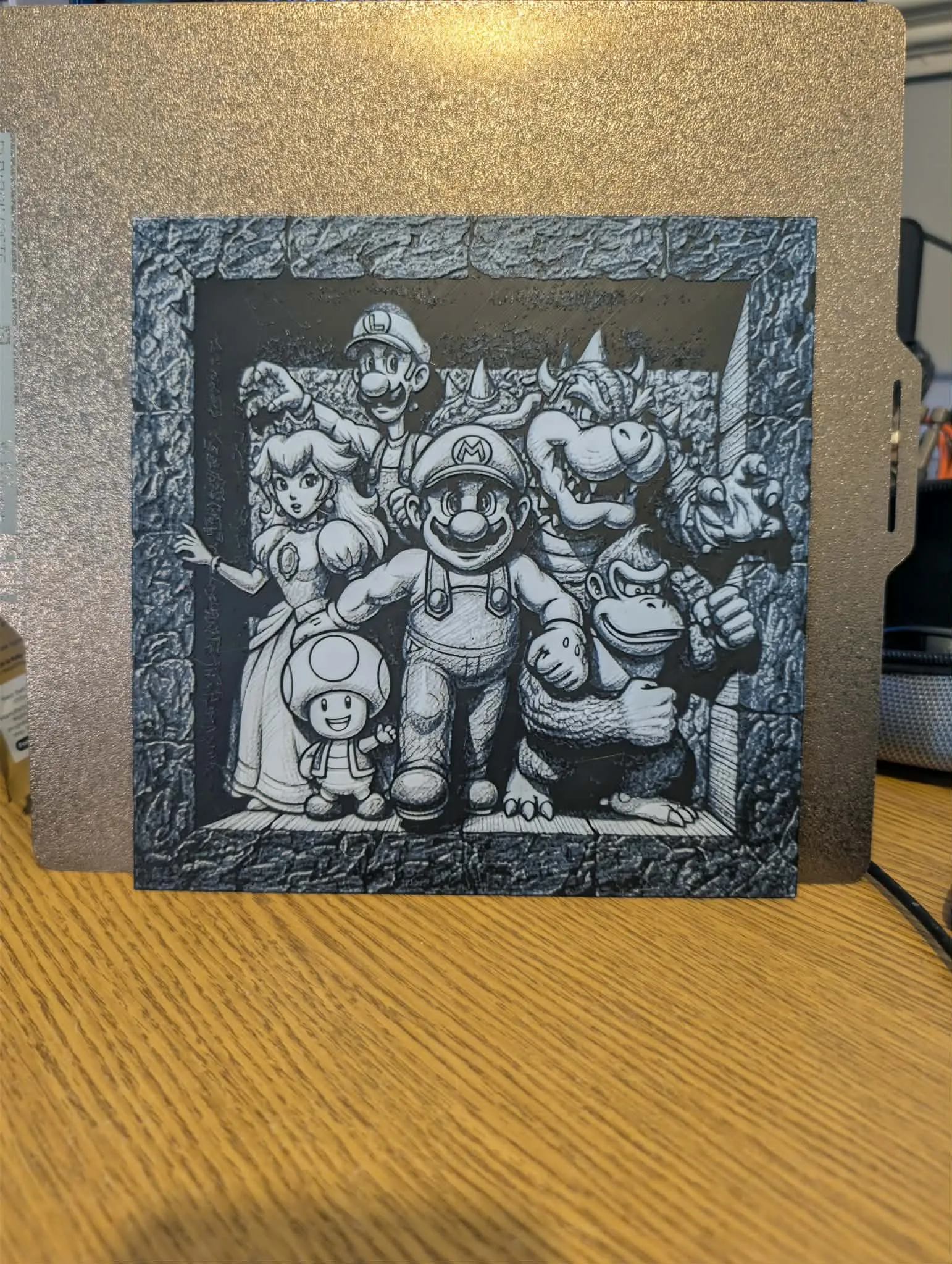 Team Mario - Slate style - Hueforge